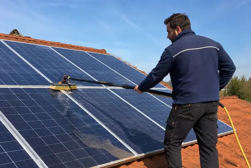 Nettoyage et entretien de panneaux solaires à Soussans